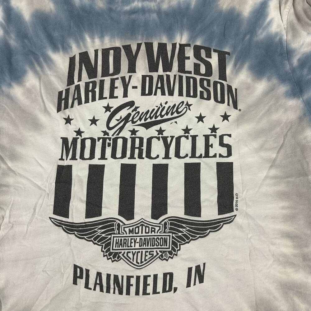 Harley-Davidson Mens Tie-Dye T-Shirt Indy West Medium 100% Cotton Made In Mexico